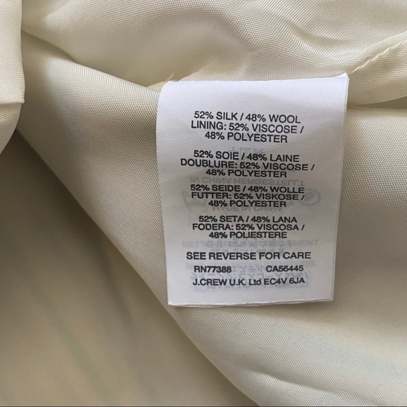 J. Crew NEW Collection Silk Wool Ikat Striped Mixed Print Top - Picture 10 of 10